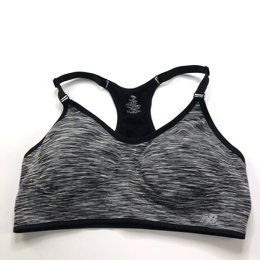 New Balance Bra Womens XL Workout Activewear Support Lightweight Casual Gray